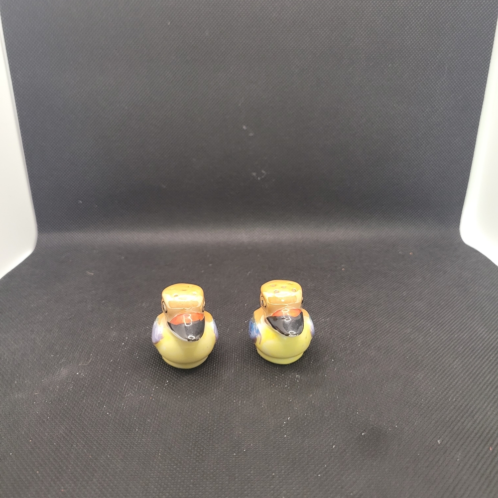 Vintage Lusterware Duck Salt & Pepper Shakers Set Hand Painted Japan